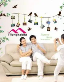 Stiker dinding family tree wall photo frame