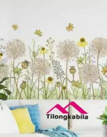 Stiker dinding literary plant flower