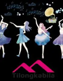 Stiker dinding girls dancing