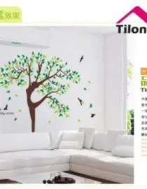 Stiker dinding beautiful green tree