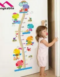 Stiker dinding elephant height cartoon
