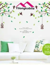 Stiker dinding wall lamp tree