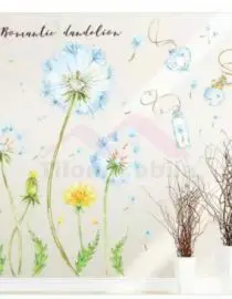 Stiker dinding dandelion plant flower
