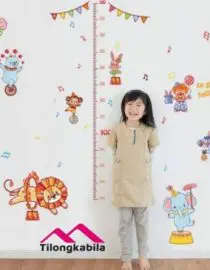 Stiker dinding cartoon circus height