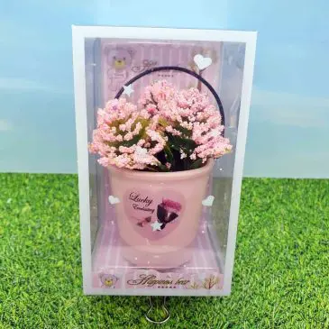miniatur bunga pink