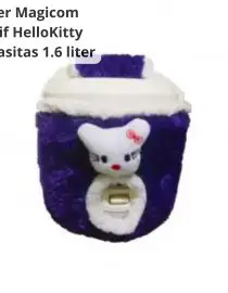 Kapasitas 1.6 Liter Cover Pelindung Magicom Bulu Rasfur Motif Hello Kitty