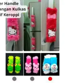 Cover Handle Pegangan Pintu Kulkas Rasfur Motif Keroppi 1 Pasang