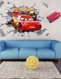 Stiker dinding car story background