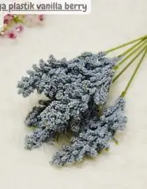 Bunga plastik vanilla berry spike soft blue