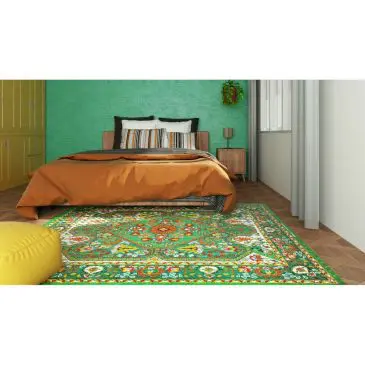 Karpet turki antik hijau