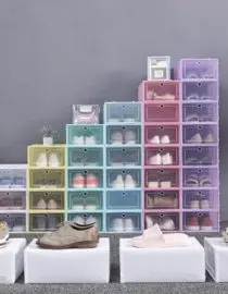 Kotak Tempat Sepatu dan Sendal Lipat Size L 30x21x14cm