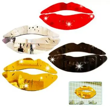 Stiker dinding 3d cermin hitam - Gambar 2