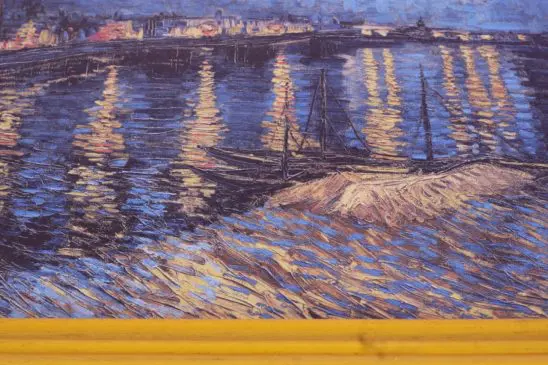 Lukisan kanvas modern van gogh starry night - Gambar 5