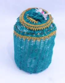 Cover toples home made hijau toska