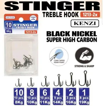 Kenzi Stringer Treble Hook 1213 size 2