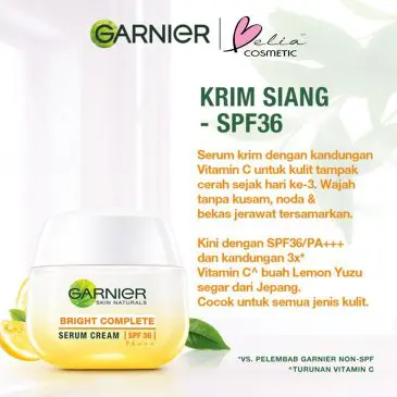 Bright Light Complete Garnier serum cream SPF36 50ml - Gambar 2