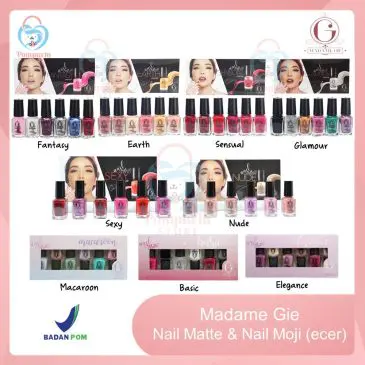Cat kuku Madame Gie nail Shell peel off Basic Hitam - Gambar 3