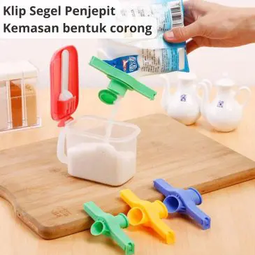 Klip Segel Penjepit Bungkusan Kemasan Bentuk Corong Kecil