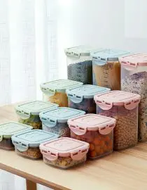 Toples Penyimpanan Makanan Snack Sereal Plastik 650ml