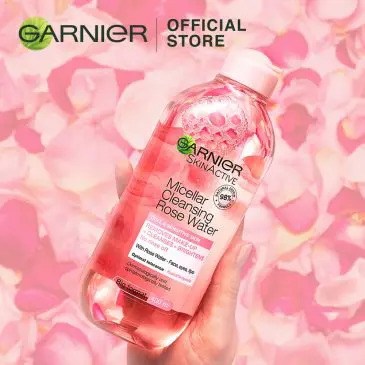 Micellar Water Pink Garnier rose water 400ml - Gambar 2