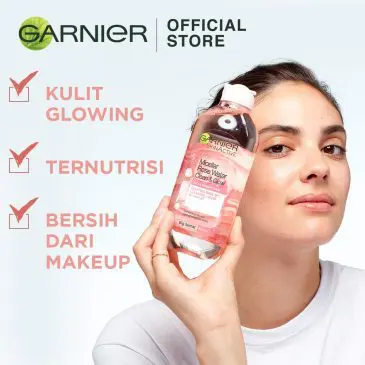 Micellar Water Pink Garnier rose water 400ml - Gambar 3