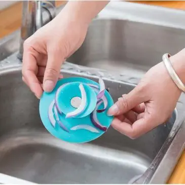 Saringan Lubang Wastafel Penyaring Lubang Kamar Mandi Silikon 2 Mode - Gambar 3