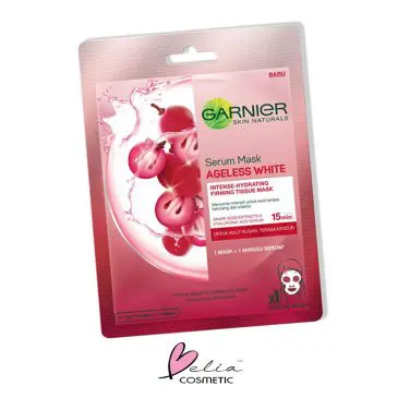 Serum sheet mask Garnier hydra bomb ageless white merah