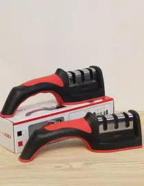 Alat Pengasah Pisau dan Gunting 3 Step Dengan Pegangan Ergonomis