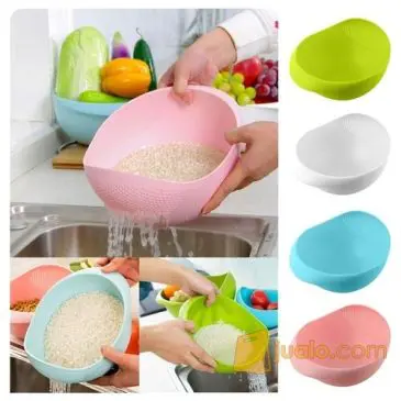 Baskom Saringan Cuci Serbaguna Buzz (Beras Buah Sayur)