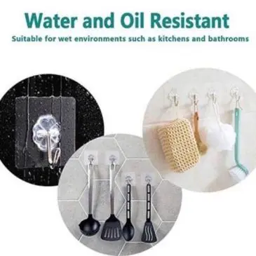 Gantungan Tempel Dinding Keramik Magic Hook Kait Bening - Gambar 4