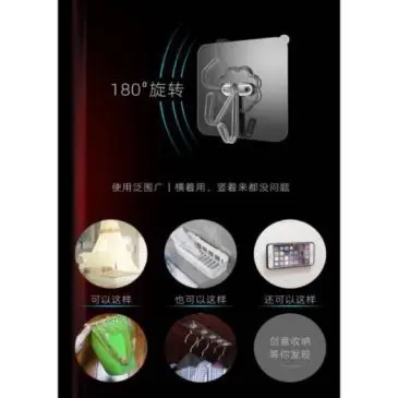 Gantungan Tempel Dinding Keramik Magic Hook Kait Bening - Gambar 5