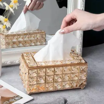 Tempat Tisu Swarovski Kristal Estetik