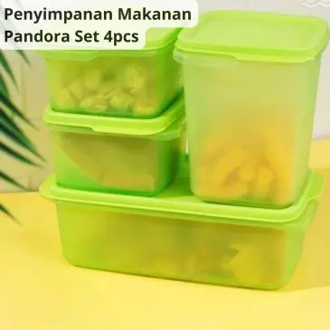 Container Kulkas Penyimpanan Makanan Pandora Set 4pcs