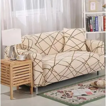 cover sofa 3 seater krem