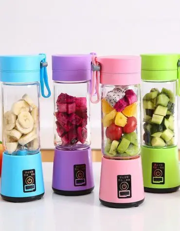 Blender Jus Mini Portable Vanel 4 Mata Pisau 380ml + USB