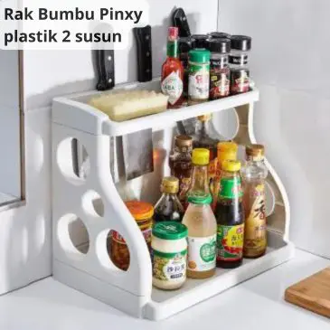 Rak Bumbu Dapur Pinzy Plastik 2 Susun