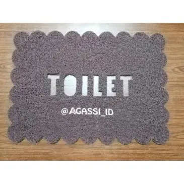 Keset motif toilet coklat