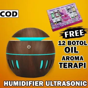 Diffuser ultrasonic bonus 6 aromaterapi bulat