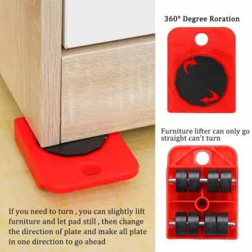Dongkrak Alat Bantu Angkat dan Pindah Perabot Rumah Tangga + 4 Roda Max. Kapasitas 150kg - Gambar 3