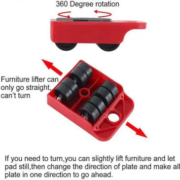Dongkrak Alat Bantu Angkat dan Pindah Perabot Rumah Tangga + 4 Roda Max. Kapasitas 150kg - Gambar 2