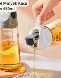 Botol Minyak Kaca Snow 630ml Tutup Otomatis