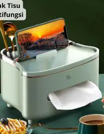 Luxury Tissue Box Organizer – Kotak Tisu Multifungsi dengan Sistem Per Otomatis (Anti-Tenggelam)