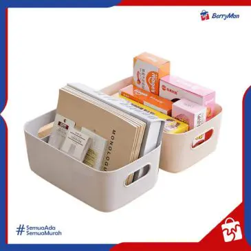 Storage Keranjang Plastik Penyimpanan Serbaguna Size L
