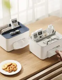 Luxury Tissue Box Organizer – Kotak Tisu Multifungsi dengan Sistem Per Otomatis (Anti-Tenggelam)