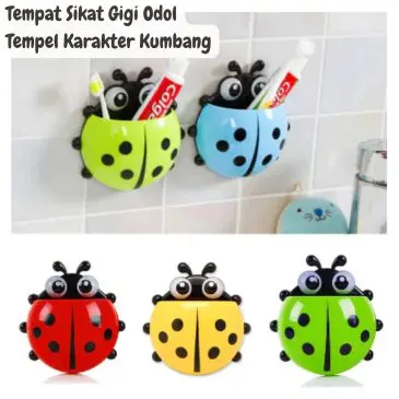 Tempat Sikat Gigi Odol Holder Tempel Karakter Kumbang