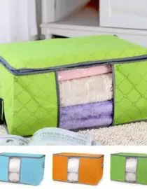 Box Tempat Penyimpanan Pakaian Sprei dan Selimut Anti Bau dan Lembab Tanpa Besi Penyangga Horizontal Ukuran 60x42x36cm