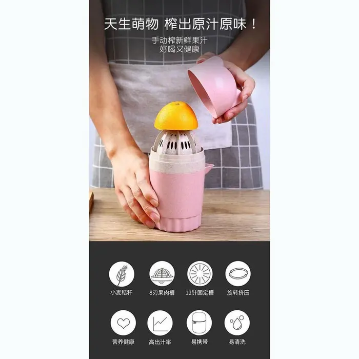 Alat Perasan Jeruk Model Gelas Dengan Tutup Bahan Plastik - Gambar 3