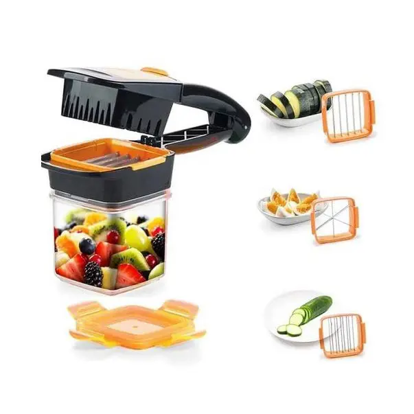Chopper Alat Pemotong Buah dan Sayur 5in1 Dengan Wadah