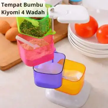 Tempat Bumbu Kiyomi 4 Wadah Susun Putar
