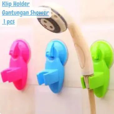 Klip Holder Gantungan Shower Bahan Plastik